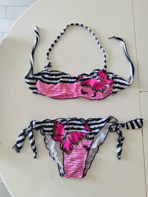 Women's swimwear size 38 M like new, multicolor butterfly