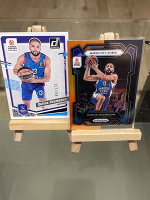 Darius Thompson basketball cards set of 2 Donruss Prizm black and orange new