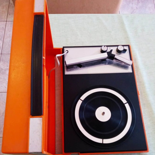 Philips 22GF210 vintage φορητό πικάπ μεταχειρισμένο, Space Age 1970s