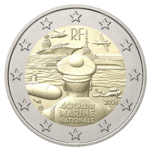 French Navy 2€ Coincard 2026 new, limited mintage