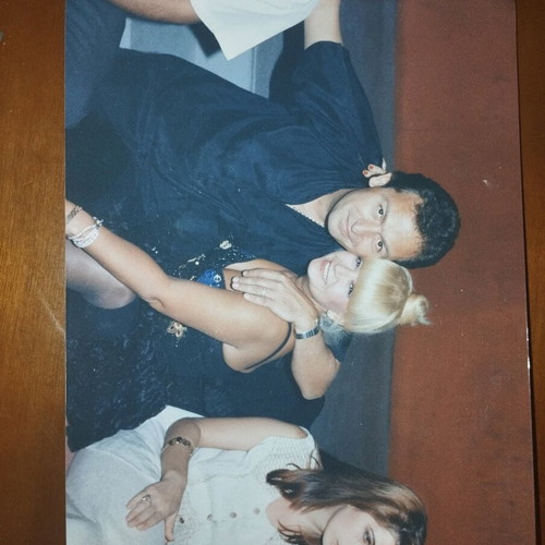 Authentic photo 22 cm with Rena Pagkrati and Stamatis Gonidis used