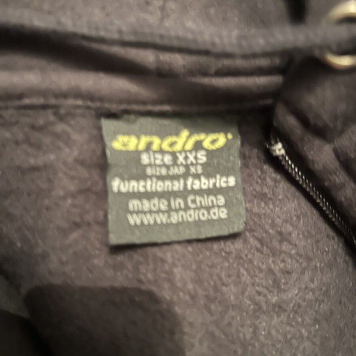 Andro hoodie with zipper XXS black, like new
