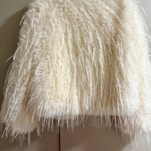 Vanilla Off White Fur Jacket new, one size