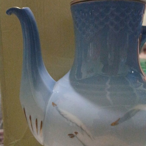 Bing & Grøndahl Seagull porcelain coffee pot vintage Denmark No. 91A