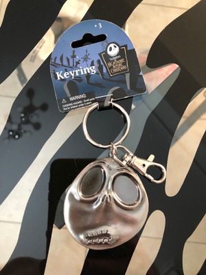 NIGHTMARE BEFORE CHRISTMAS JACK CONFUSED FACE KEYRING MONOGRAM new KEYCHAIN with TAG KEY CHAIN