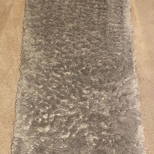 Runner rugs like new 70x140 cm gray with thick pile