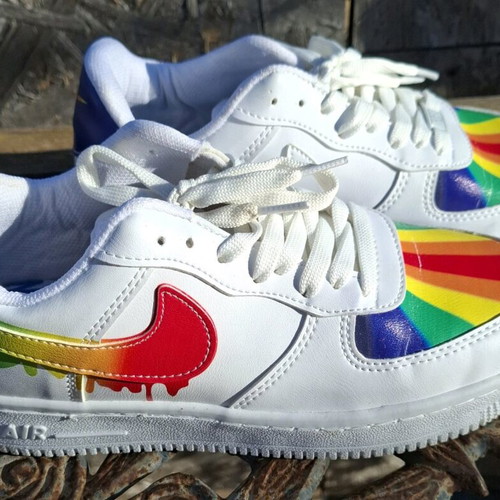 Nike Rainbow Drip Air Force 1 sneakers like new, size 39-40
