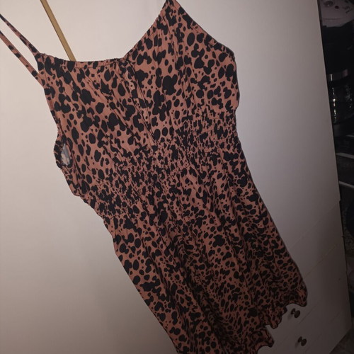 Dress brown with adjustable straps like new, size S