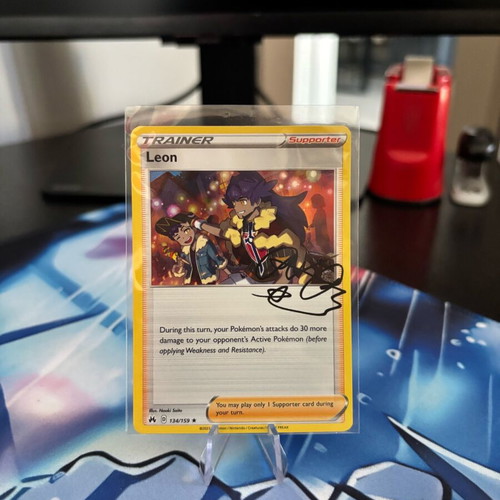 Pokemon Card Leon Crown Zenith Holo Rare 134/159 near mint