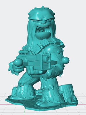 3D Chewbacca unpainted model 10 cm new