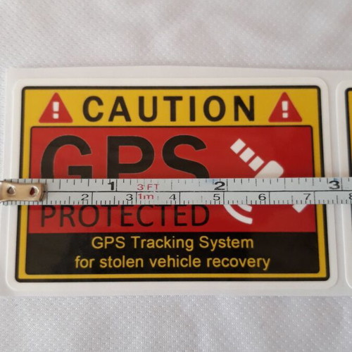Vehicle protection GPS stickers set of 2 new, indelible and waterproof