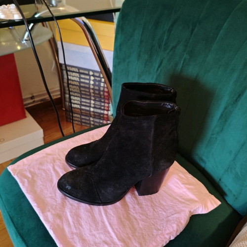 RAG & BONE leather ankle boots used, black