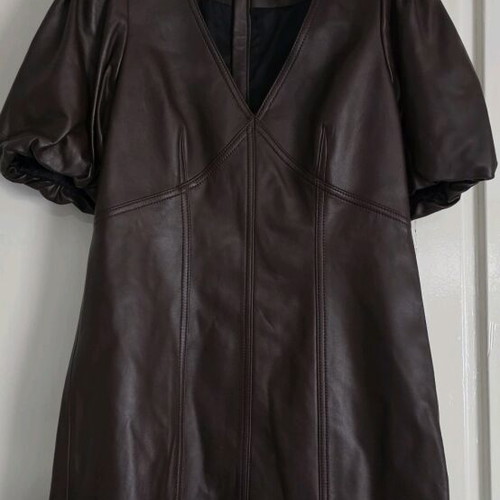 Coach mini leather dress new, brown
