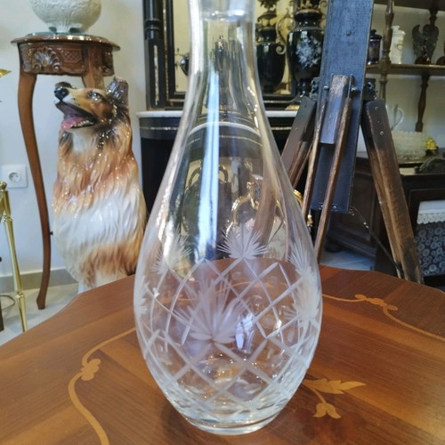 Vintage glass carafe used, height 41cm