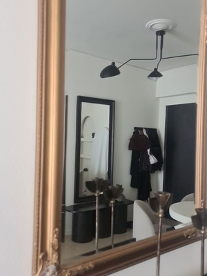 Large gold full-length mirror