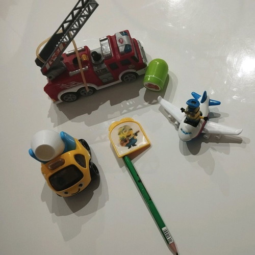Fire truck used with small toy set