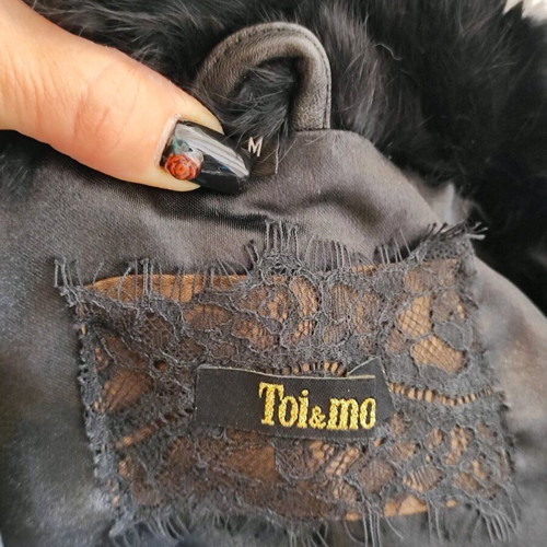 Toi&Moi Rabbit Fur Size M Like New, Black