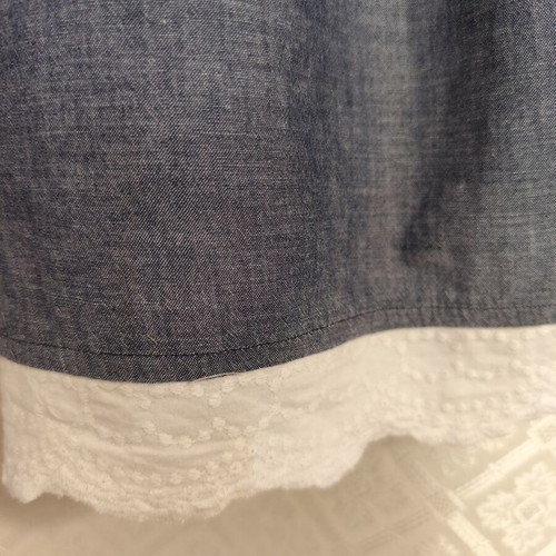 Esmara one-piece like new, 100% cotton, white and blue