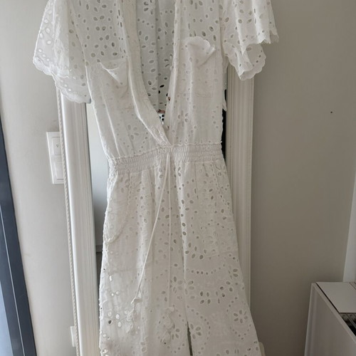 Zini broderie jumpsuit white size 40 used