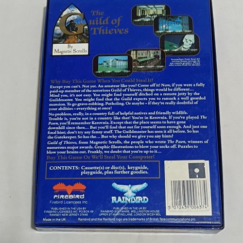 The Guild of Thieves PC big box game used, 5.25" floppy disk