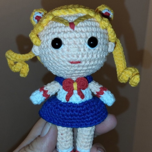 Sailor Moon Crochet Figure new, handmade with details