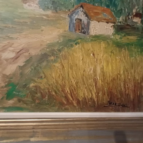 Oil painting with spatula 0.90x0.60