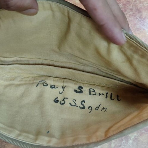 Military garrison cap used, American signed