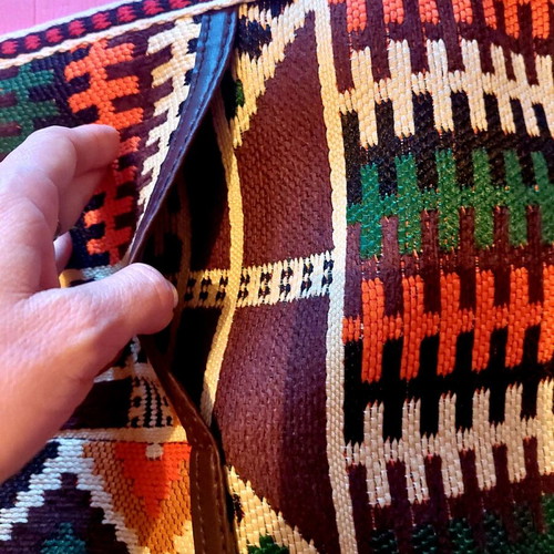 Handmade bag new with leather details