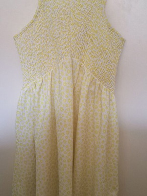 Zara dress 9-10 years 140 used, white and yellow