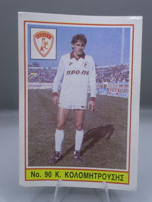 Карузел стикер употребяван, футбол 88, №90 Коломитрусис Лариса