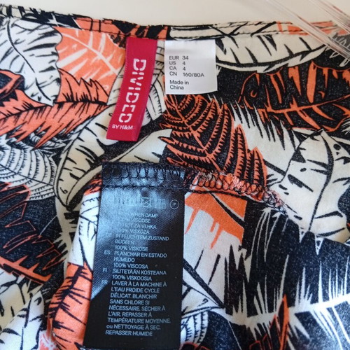 H&M Tropical Patterned Tank Top like new, XS