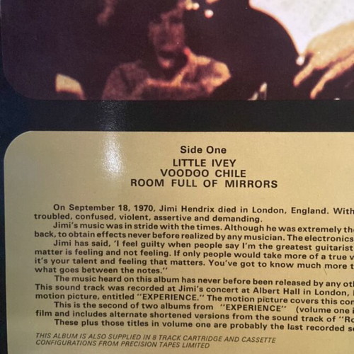 More Experience Volume Two by Jimi Hendrix vinyl used, rock