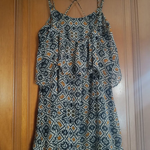 Summer dress Bershka like new, black and orange, size S