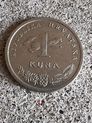Croatia 1 Kuna Coin 1993-2021 used