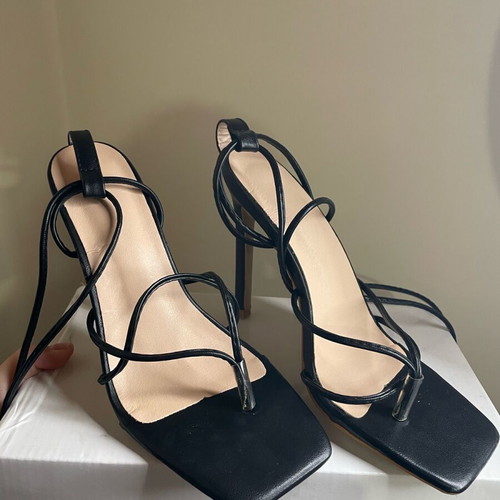 Shein sandals size 36 black like new unworn
