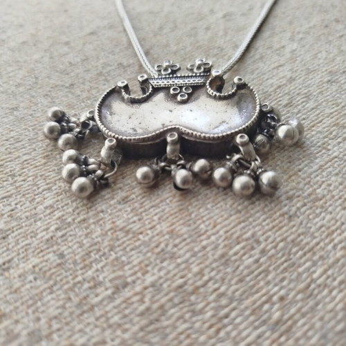 Handmade Silver 925 Necklace 27g Ethnic Tribal Design like new