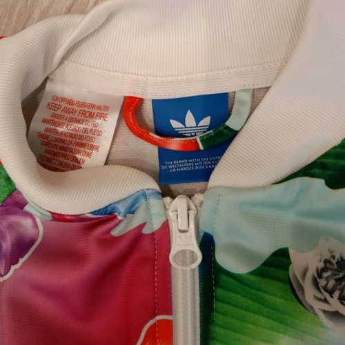 Adidas Originals Floral Full-Zip Jacket used, multicolor