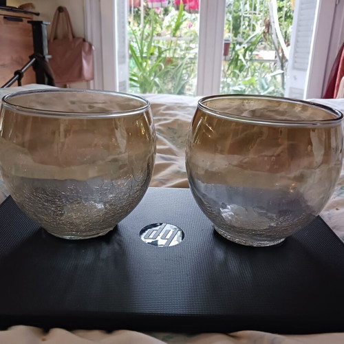 Glass vases new, set of 2 pieces