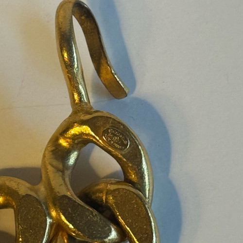 Chanel vintage gold chain belt used, size 90