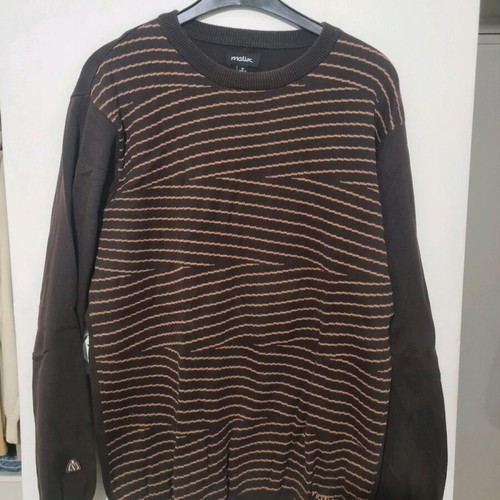 Matix knitwear sweater men's medium brown like new
