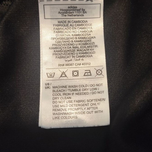 Adidas sports shirt black, size 11-12 years, like new