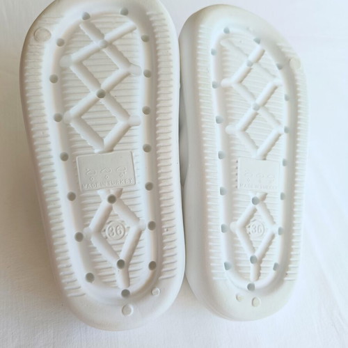 White Braided Platform Slides Akinabella EU 36 like new