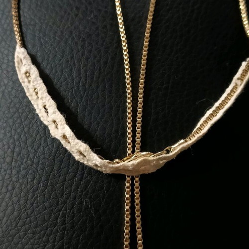 Bridal jewelry like new, gold headpiece decoration with lace