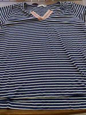Mat women's blouse like new, white and blue, sizes L and XL