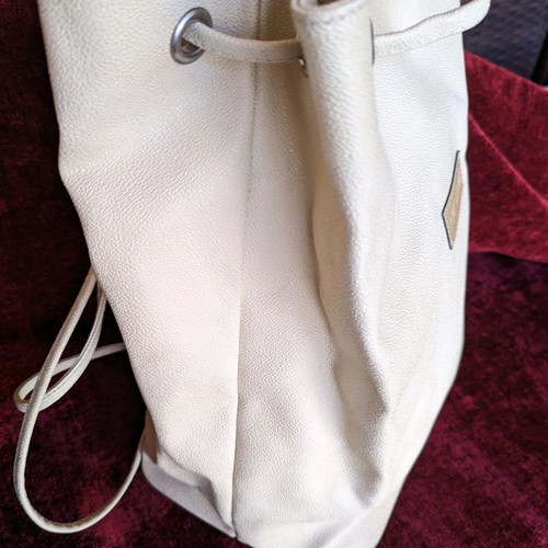 Rollini large backpack beige synthetic leather like new