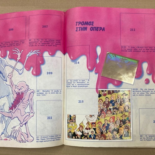 Panini 1988 The Real Ghostbusters Sticker Album used, 67 of 241 completed