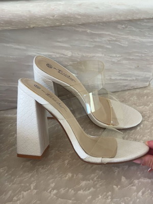 Luigi white platform sandals new