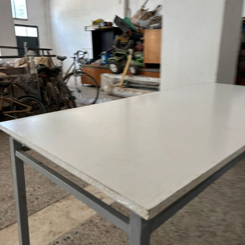 Professional tables used, pack of 70, metal base with wooden PVC top