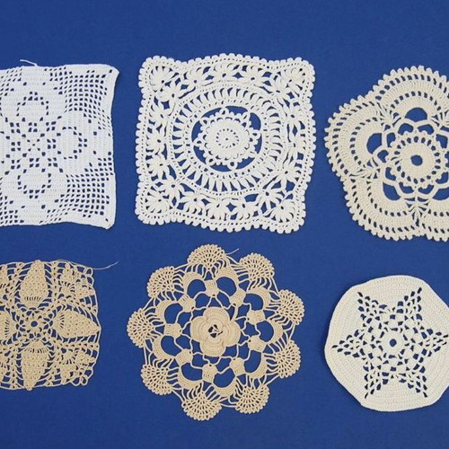 Crochet motifs set of 6 new