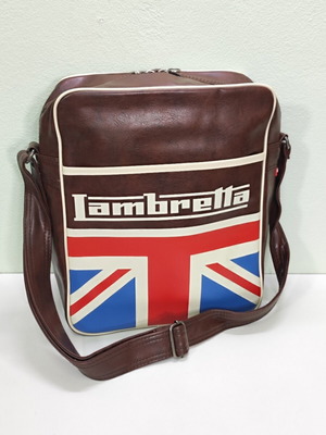 Lambretta Retro Messenger Bag Union Jack Brown new